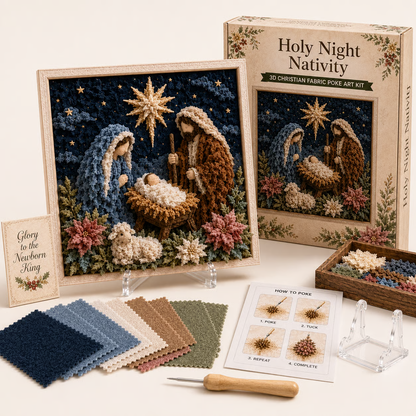 🔥HOT SALE🔥 - ✝️3D Christian Fabric Poke Art Kit