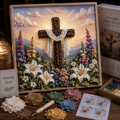🔥HOT SALE🔥 - ✝️3D Christian Fabric Poke Art Kit