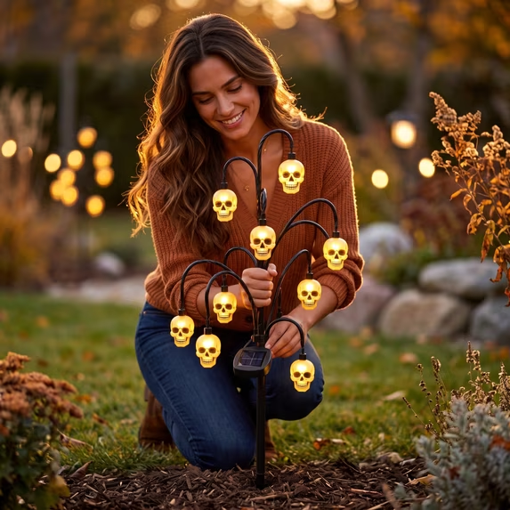 🎃Halloween Solar Tree Stump Light