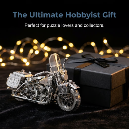 🔥Silver Motorcycle 3D Metal Assembly Puzzle