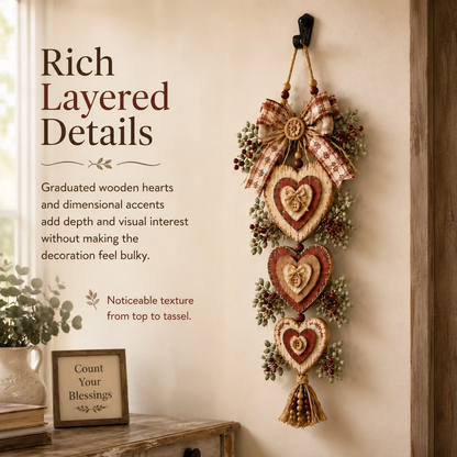 🤎Vintage Farmhouse Layered Heart Wall Hanging