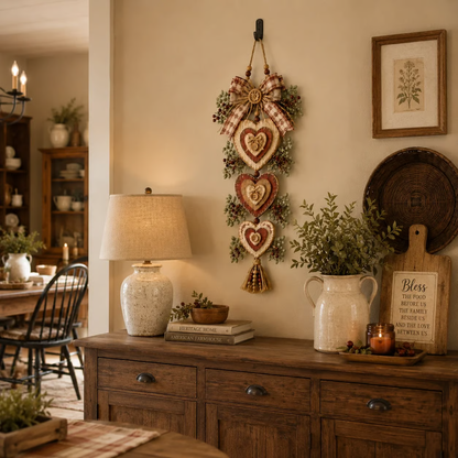 🤎Vintage Farmhouse Layered Heart Wall Hanging