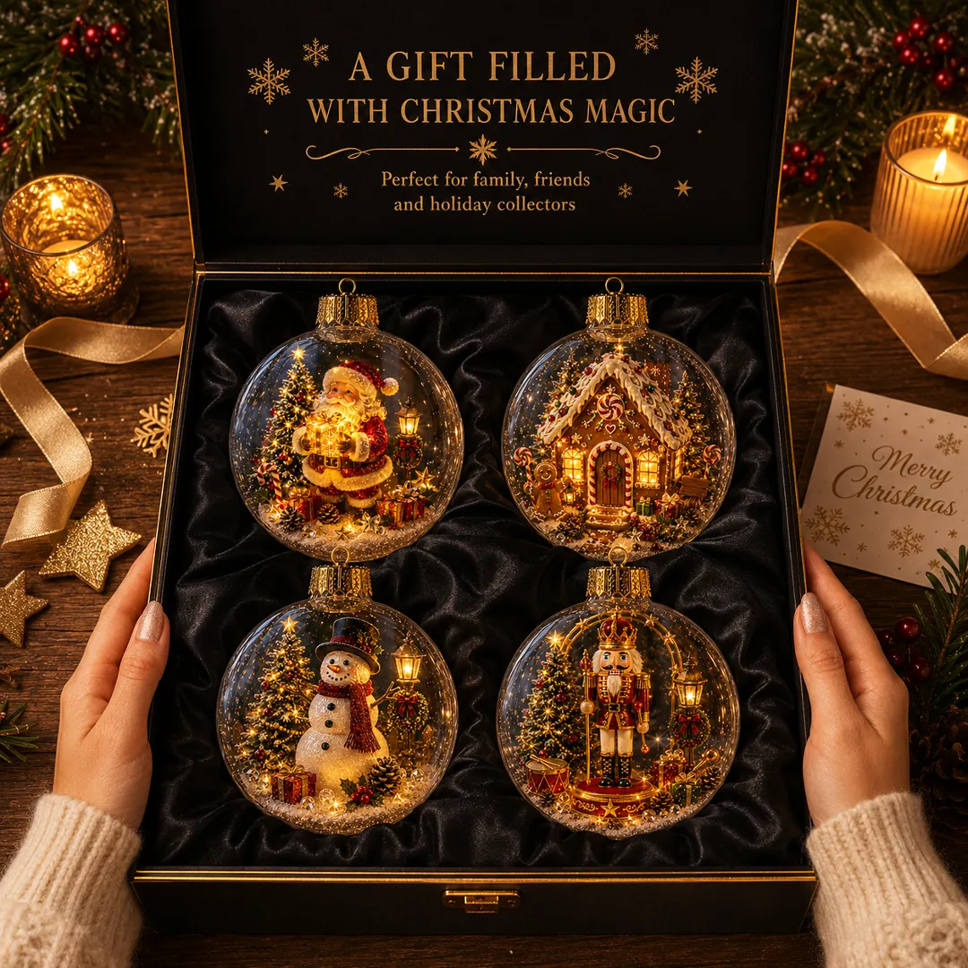 ✨🎄 Light-Up Christmas Story Ornament – Mini Holiday Scene