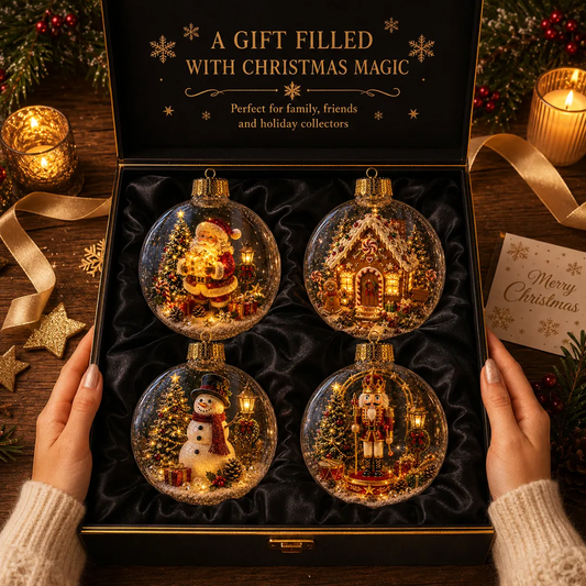 ✨🎄 Light-Up Christmas Story Ornament – Mini Holiday Scene