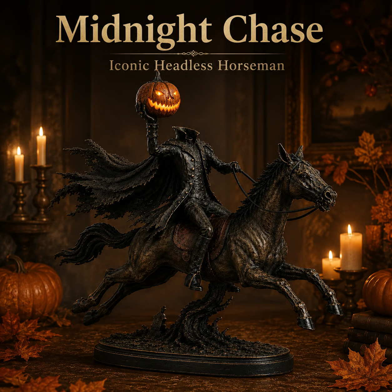 🐎🎃Lighted Headless Horseman Statue