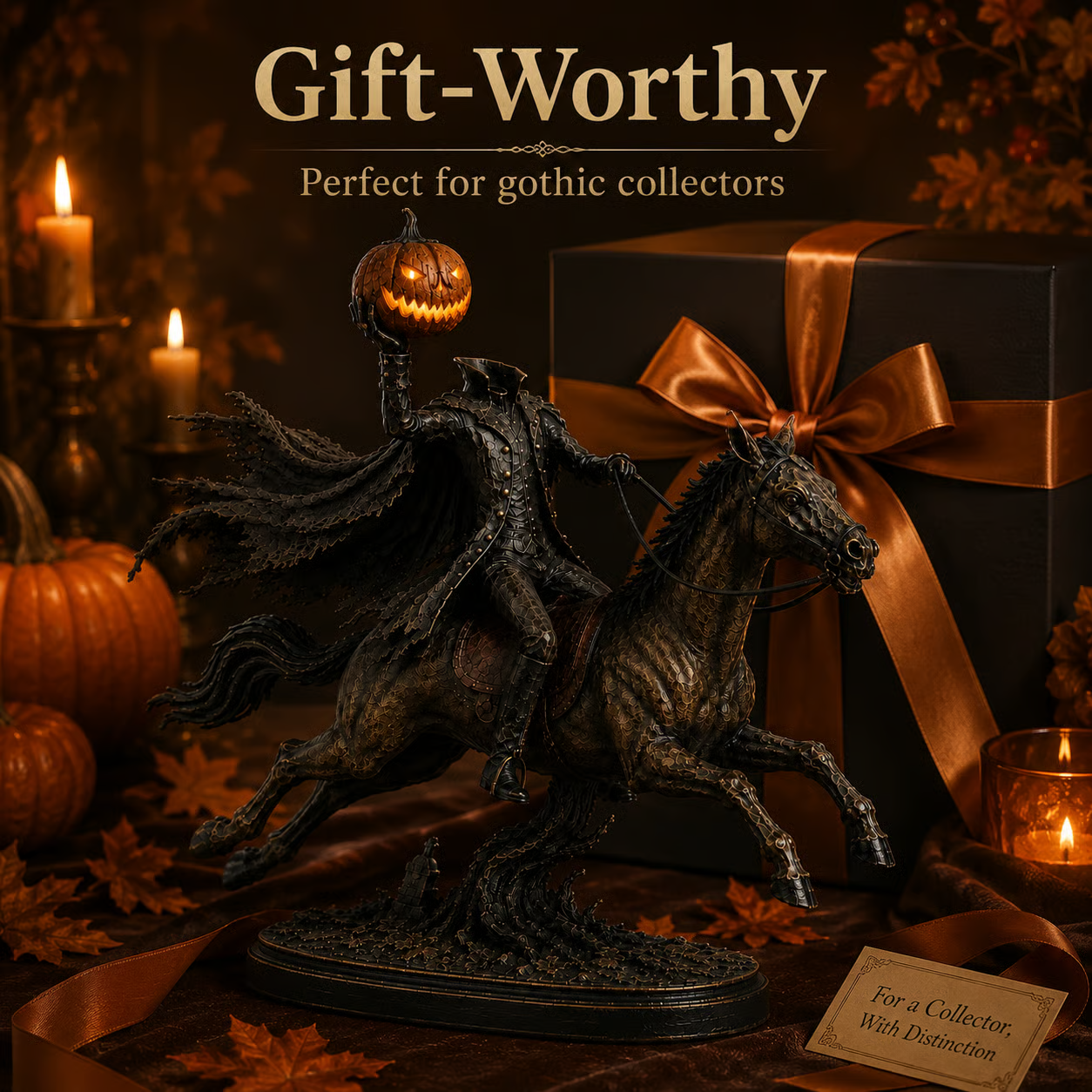 🐎🎃Lighted Headless Horseman Statue
