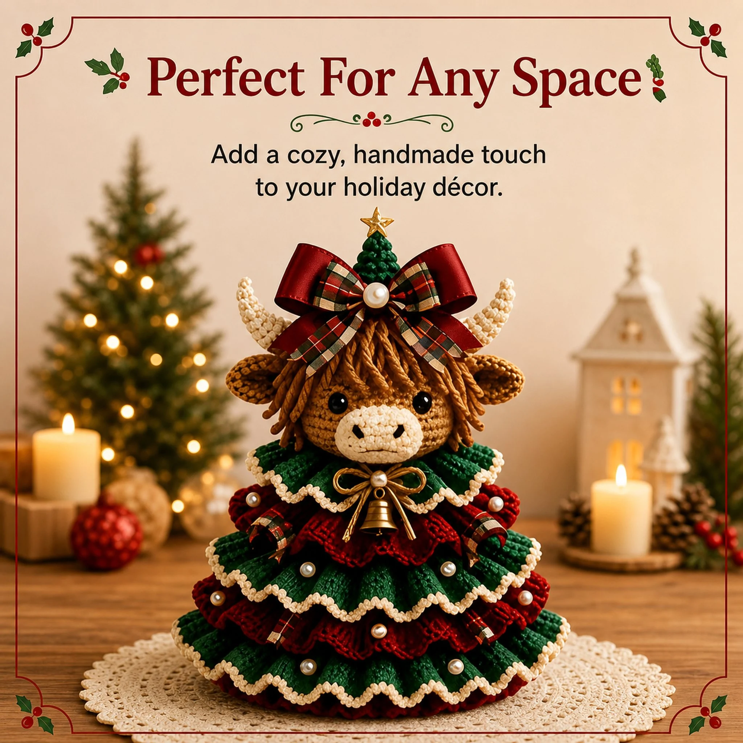 🎄Crochet Animal Christmas Tree DIY Kit – Stitch a Little Christmas Magic