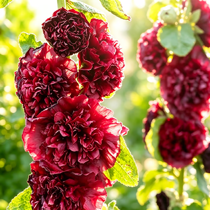 🌺Mixed Double Hollyhock Perennial Flower Seeds✨🌱Perennial Garden Flower