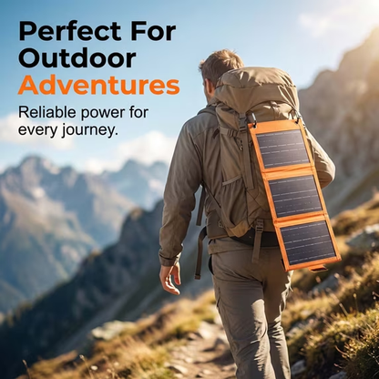 ☀️Tri-fold Solar Charger Bag – 10W Portable Solar Power Bank