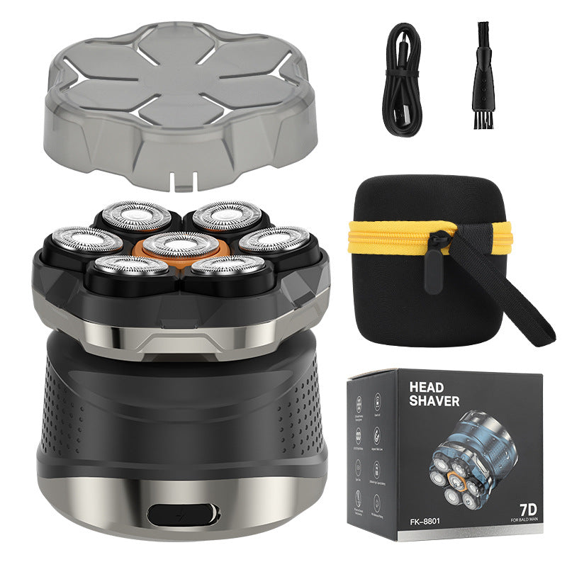 7D Electric Head Shaver for Men | Wet & Dry Rotary Razor