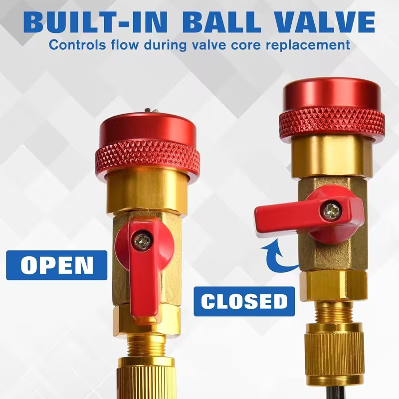 🔧 R134A R1234YF AC Valve Core Remover Tool Kit(2PCS)