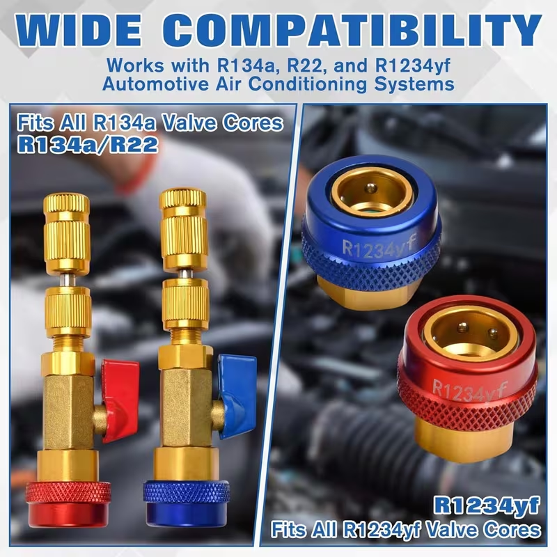 🔧 R134A R1234YF AC Valve Core Remover Tool Kit(2PCS)