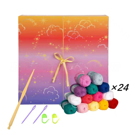 🧶Crochet Yarn Advent Calendar Box  2026🎉– 24 days featuring yarn, crochet tools, patterns, and creative surprises.