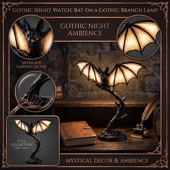 🦇 Glowing Bat Desk Lamp