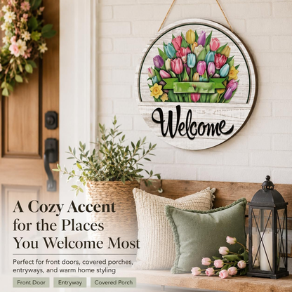 🧲 Interchangeable Magnetic Seasonal Welcome Door Sign|16-Piece Interchangeable Welcome Sign Set