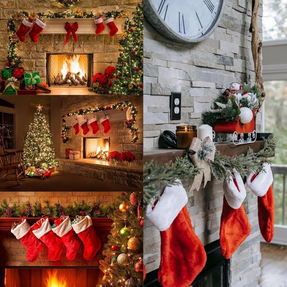 🎄🪝Adjustable Stocking & Garland Fireplace Mantel Hanger