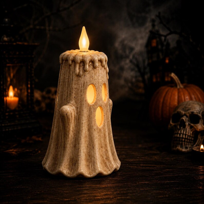 👻Ghost LED Candle Set | Halloween Spooky Ghost Decor