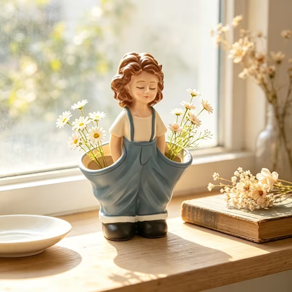 ✨Cute Girl Figurine Planter & Desktop Storage Holder