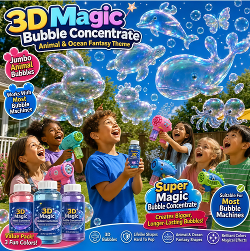 🫧 Super 3D Magic Bubble Concentrate —— Animal & Ocean Fantasy Theme