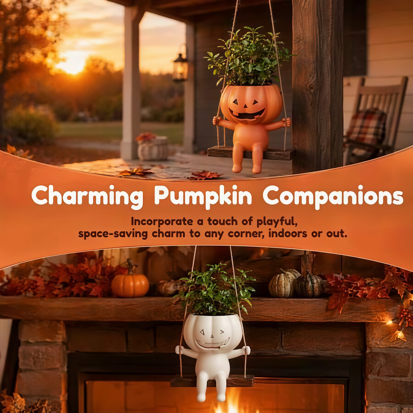 🎃Swing Pumpkin Hanging Planter Pot