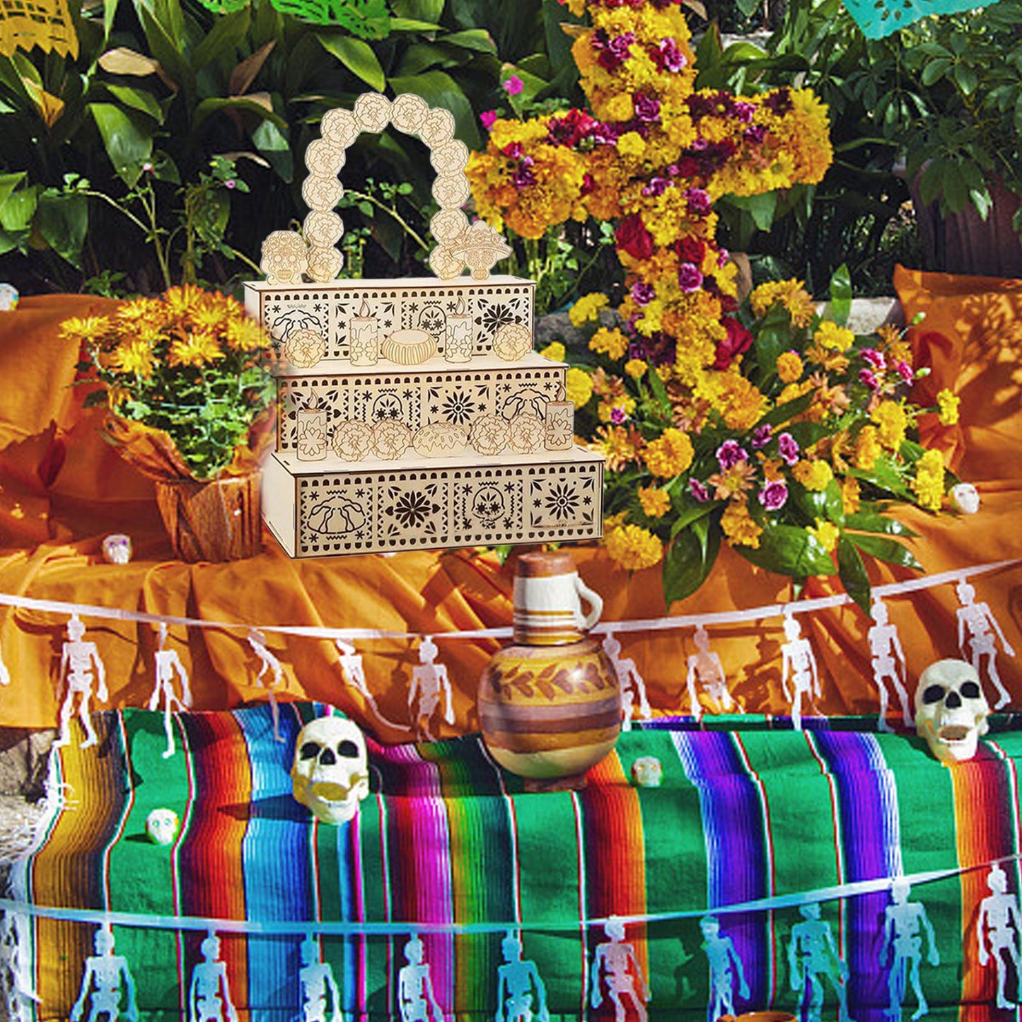 🏵️Day of the Dead Wooden Altar Display Set