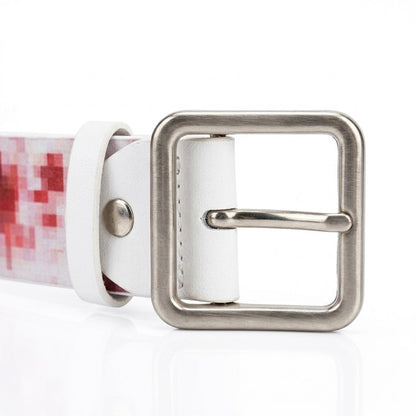 🩸Pixel‑Style Bloody Print Leather Belt | Unique Aesthetic Street‑wear Accessory