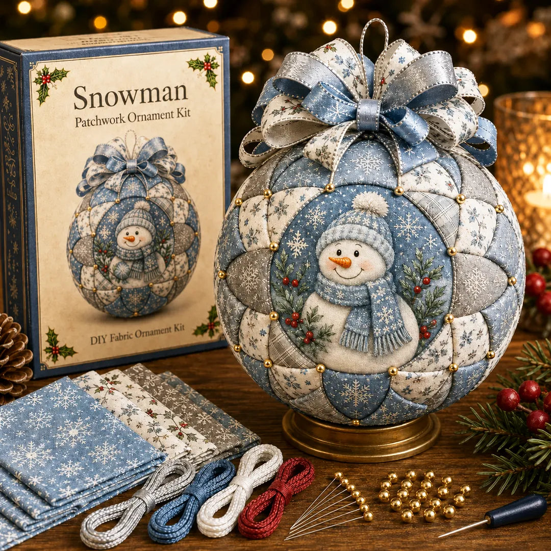 🎄 DIY Christmas Patchwork Ball Decorations – 6 Designs