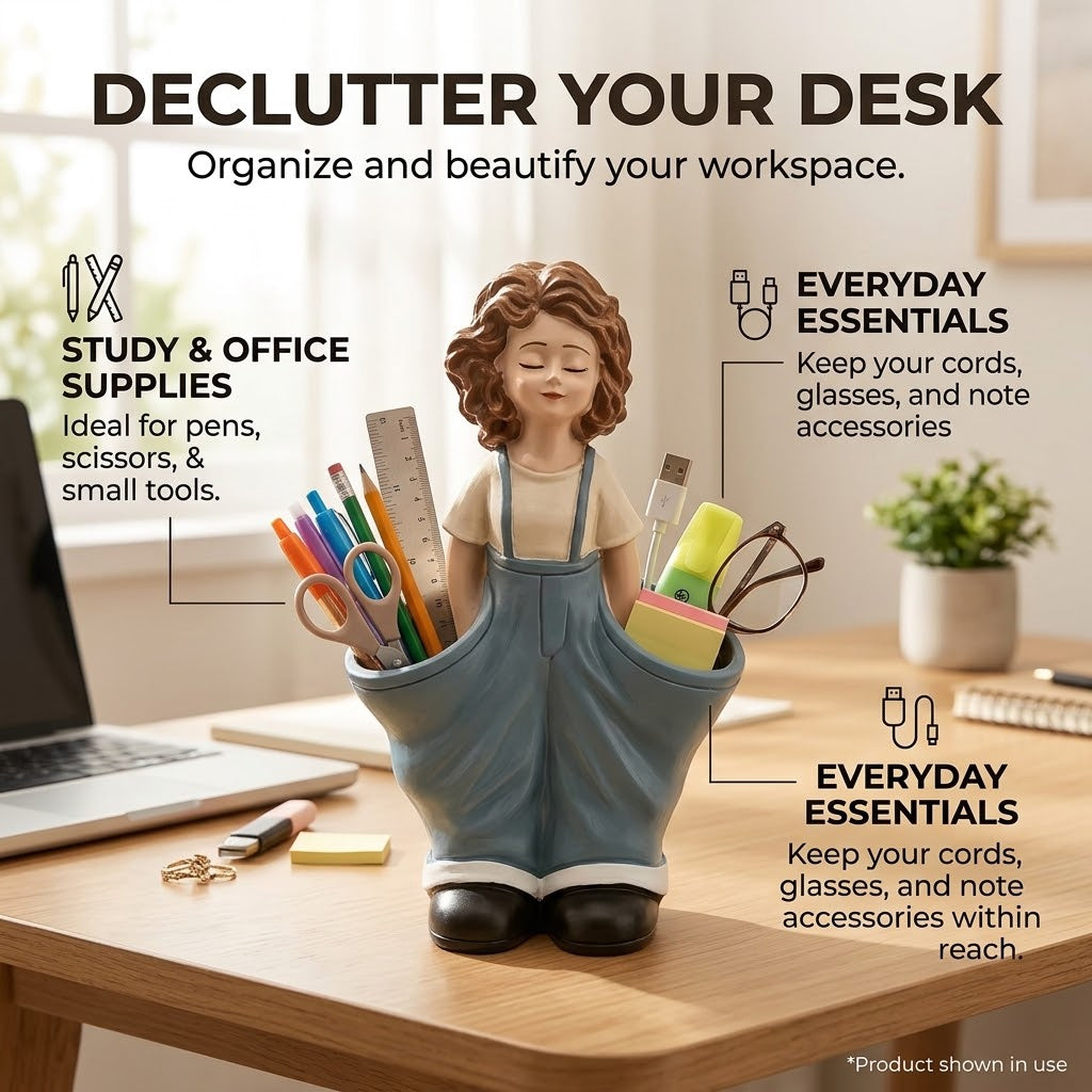 ✨Cute Girl Figurine Planter & Desktop Storage Holder
