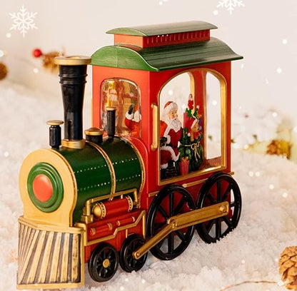 🎄Christmas train ornament with snowflake lights❄️