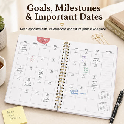 🐮  Cute Cow 5-Year Planner 2026–2030 | Monthly Organizer with Farmhouse Cover, Goal Tracking Pages & Long-Term Planning Layout ✨