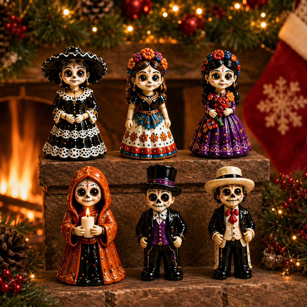 High-quality miniature model ✨2026 Day of the Dead Advent Calendar - 24 Days of My stery Collectible Figurines,Sugar Skull characters &Festive Holiday Surprises