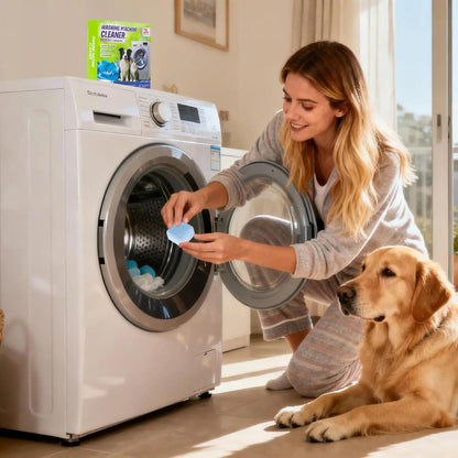 🐾 Pet Washing Machine Cleaner – 24 Tablets, Odor & Hair Remover