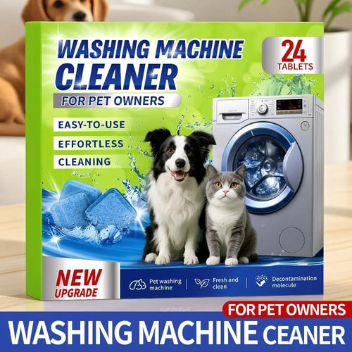 🐾 Pet Washing Machine Cleaner – 24 Tablets, Odor & Hair Remover