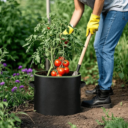 🌱5-Pack 5 Gallon Grow Bags -Heavy Duty Aeration FabricPots with Handles forVegetables, Flowers & Fruits🪴