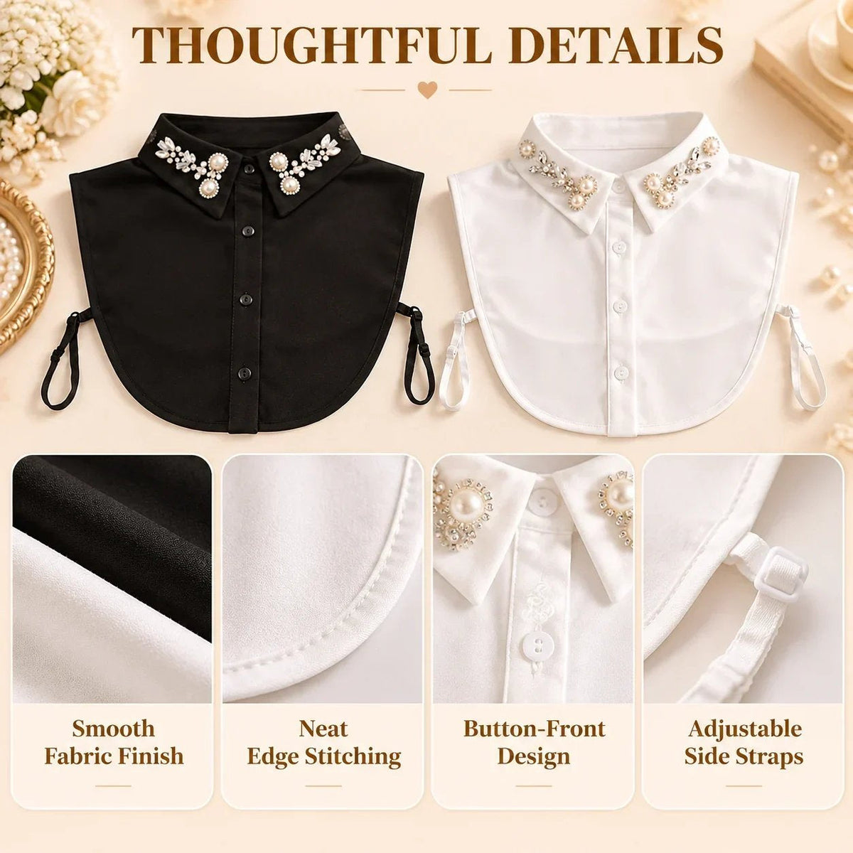 🔥 Holiday Celebration 50% OFF ✨Jeweled Detachable Collar -Add Instant Elegance  💎