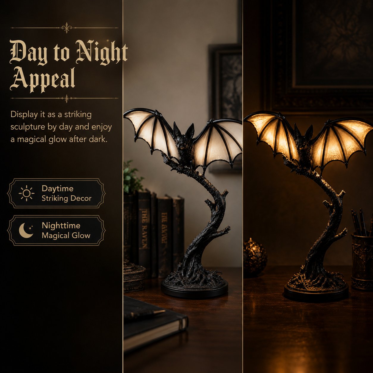 🦇 Glowing Bat Desk Lamp