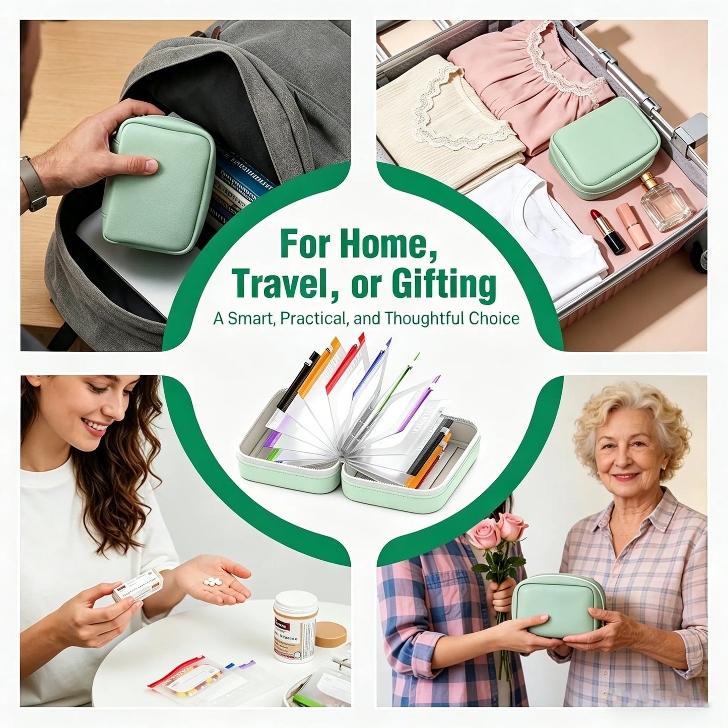 💊A8 Waterproof Pill Pouch Set –  14 Days of Meds & Vitamins💧Waterproof & Crush-Resistant Shell
