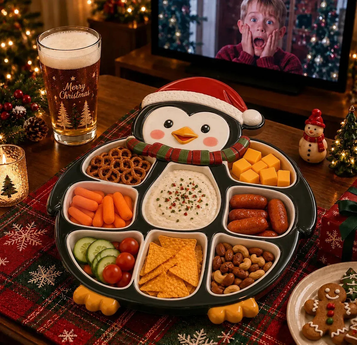 ⏳ Last Day 49% OFF – 🎄Christmas Character Snack Serving Tray | 11 Festive Divided Designs for Crackers, Cheese, Fruit, Candy & Holiday Treats 🍿