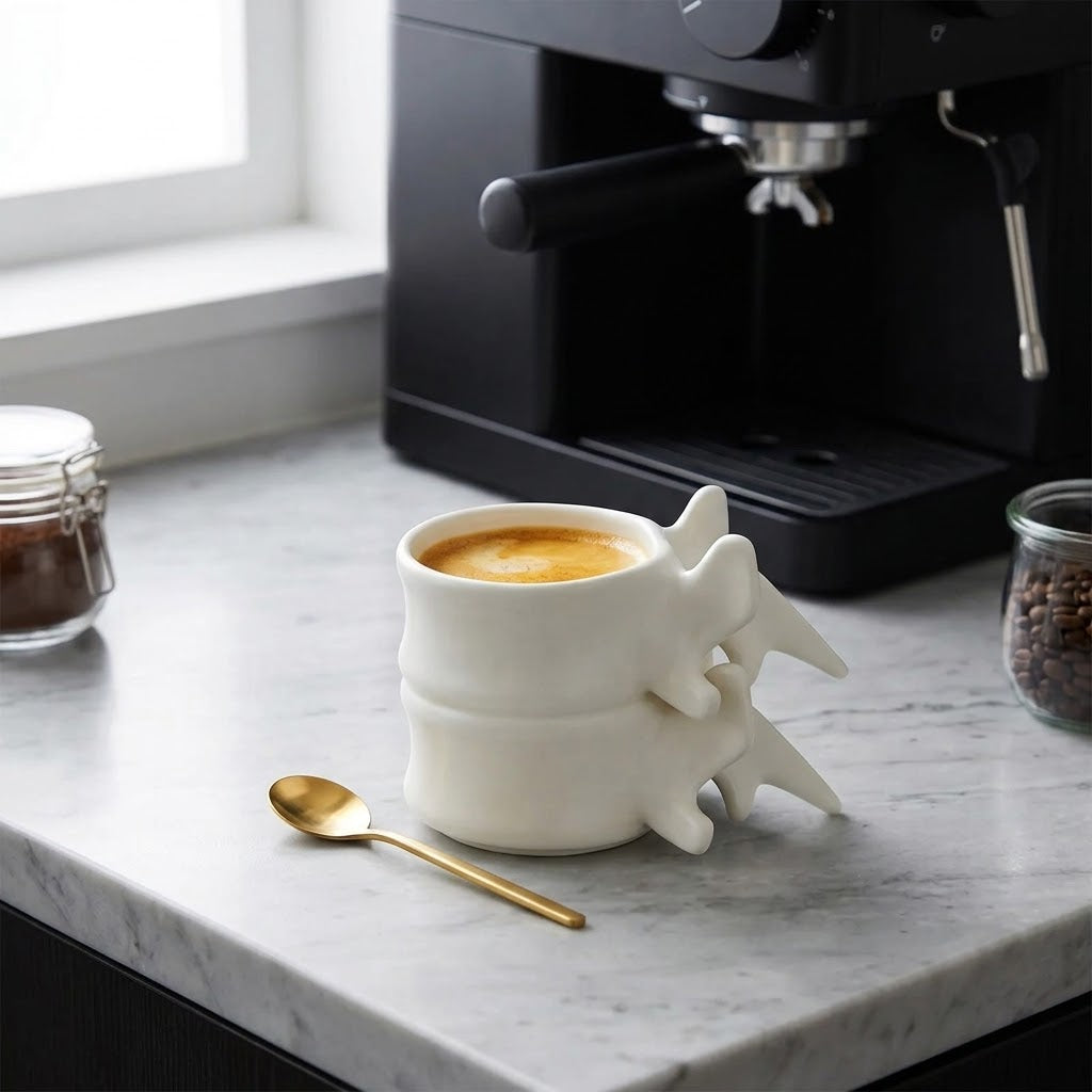 🦴 Spine Vertebra Ceramic Mug | Unique Anatomy Coffee Cup