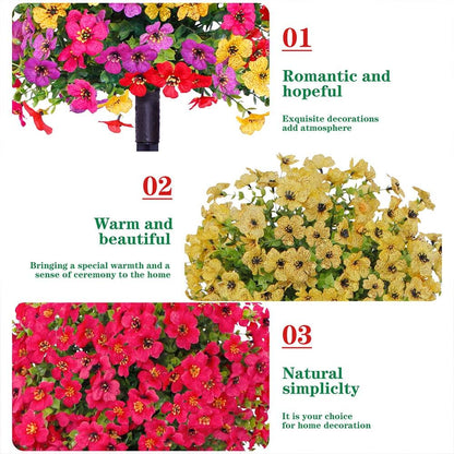 Artificial Outdoor Fake Flowers with Ground Stake
