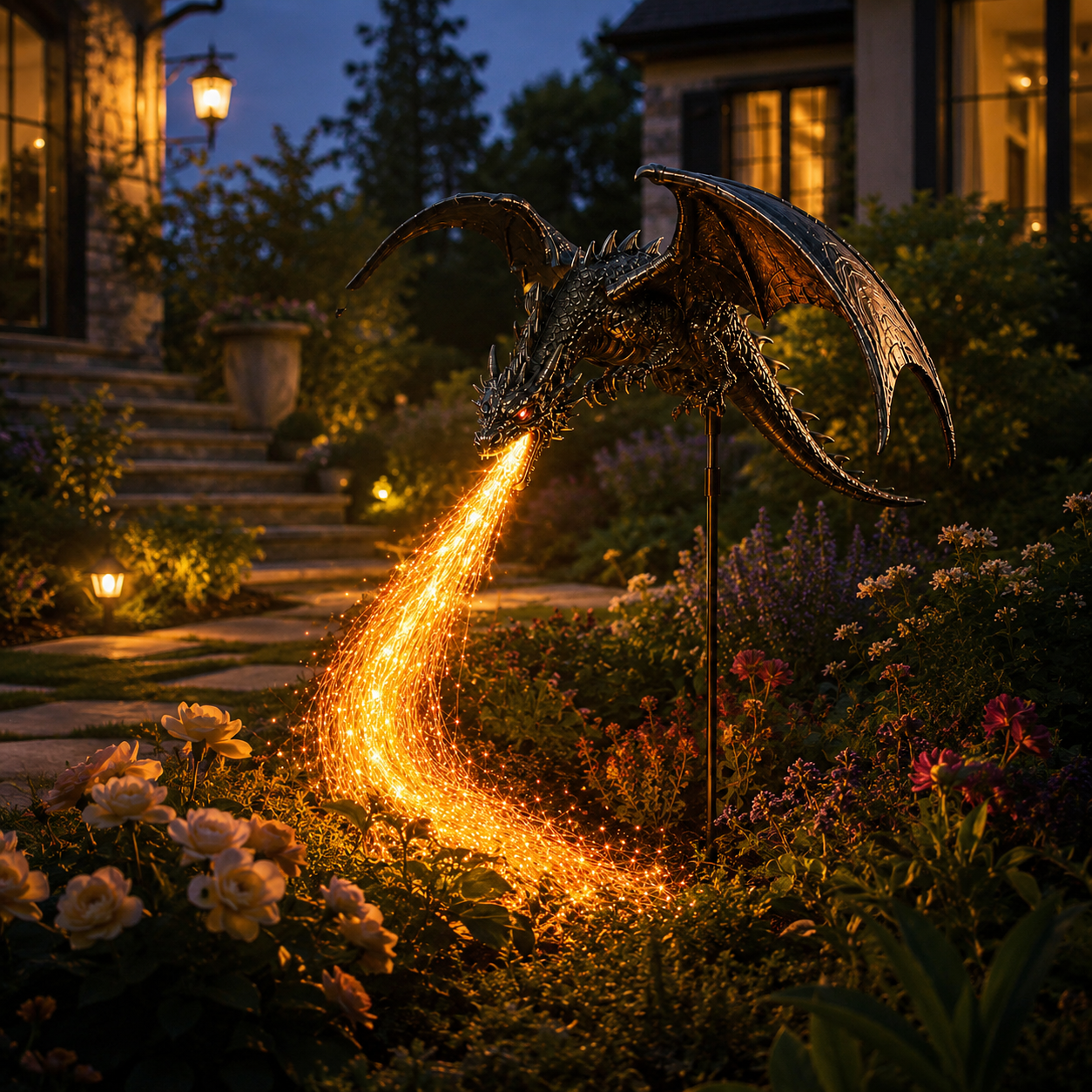 🐉🔥Solar Dragon Fire Garden Light——Fantasy Outdoor Yard Decoration