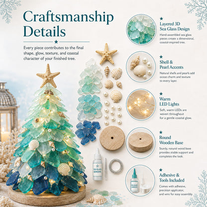 🌊✨ DIY 3D Sea Glass Art Kit – Coastal & Christmas Collection