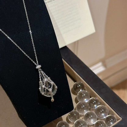 ✨Celestial Crystal Cage Pendant Necklace