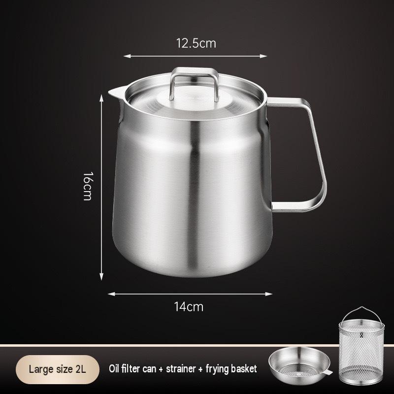 🍳 Multi-Functional 304 Stainless Steel Oil Filter Pot & Deep Fryer Set