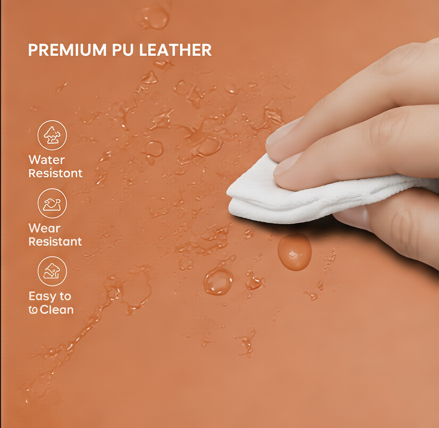 Multi‑Function Leather Laptop Desk Mat With 3‑in‑1 Wireless Charger