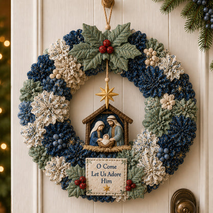 🔥50% Off Last Day🎄 3D Fabric Poke Wreath DIY Kit