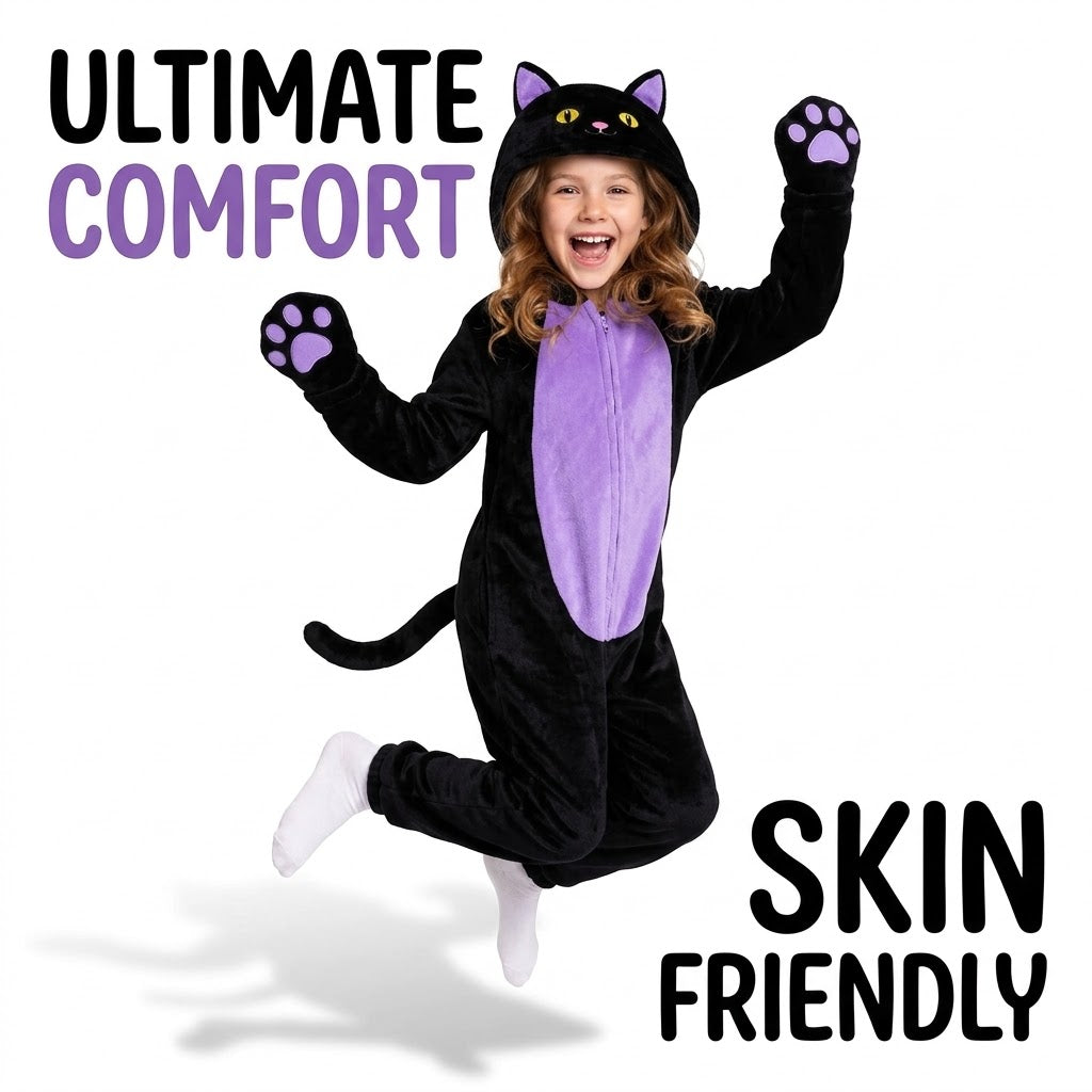 🐈‍⬛Black Cat Costume for Girls - Halloween Costume for Kids Role Play