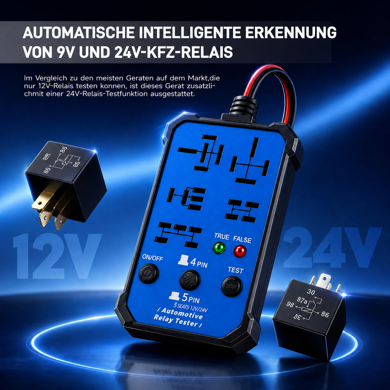 🔥2026 New upgrade 12V/24V Universal Relay Tester | Professional 5-Pin Auto Diagnostic Tool