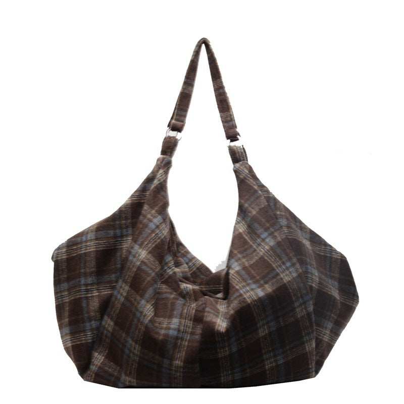 👜✨ Oversized Plaid Shoulder Bag — Extra Space, Effortless Style!