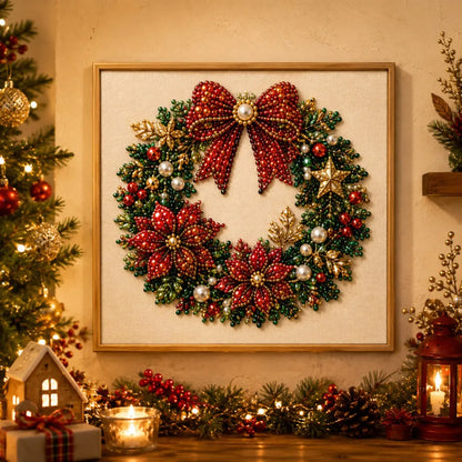 🧘Relaxing & Beginner-Friendly-💎DIY Christmas Pearl Diamond Painting Art Kit